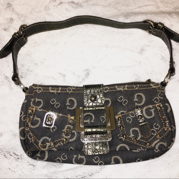 guess denim purse